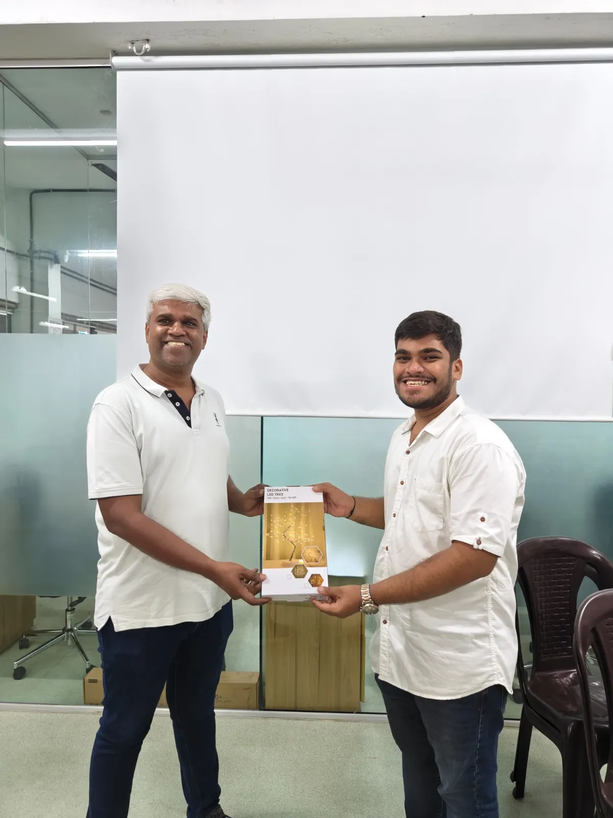 A prize handed over at the Gemma hackathon
