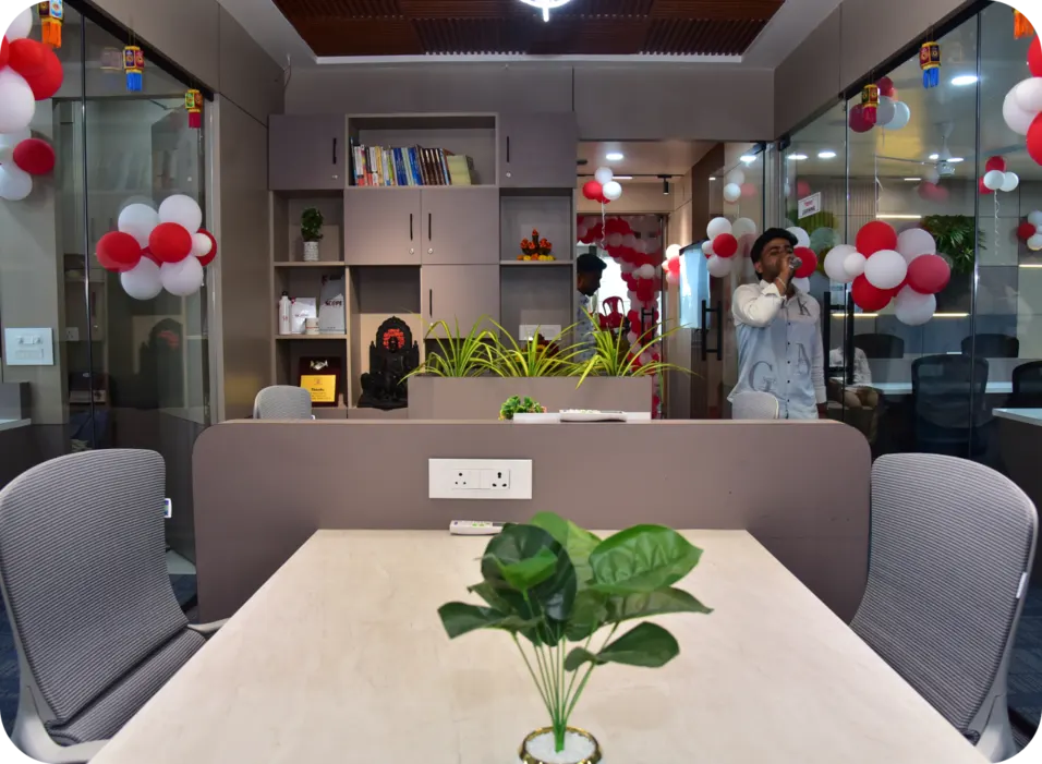 A meeting room in Sumago's new office on opening day