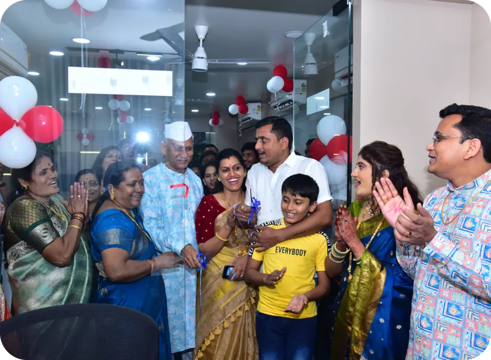 Families joining the opening of Sumago's new office