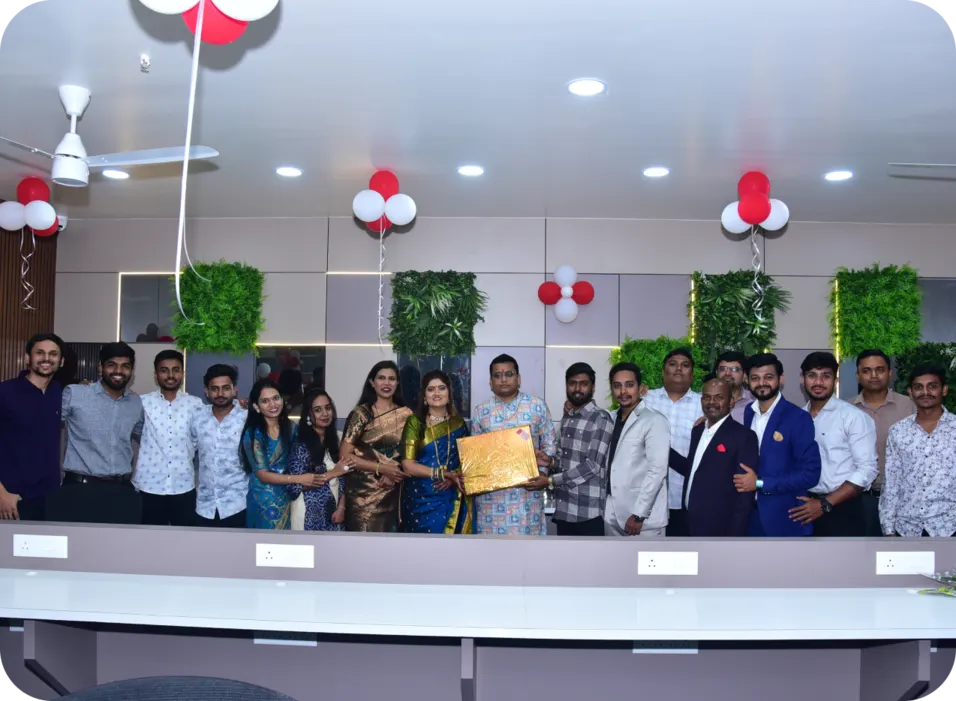 The Sumago team at the new office on opening day
