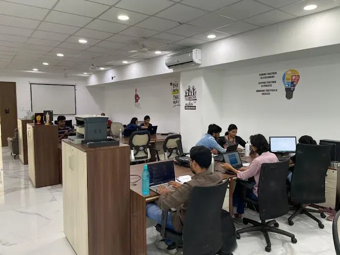 Sumago's engineering team at their workstations
