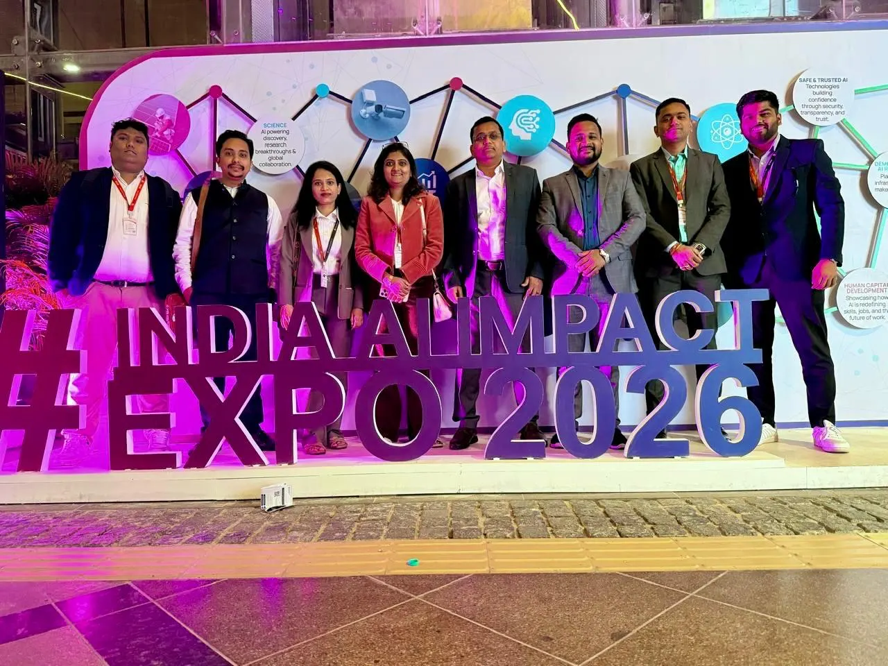 The Sumago team at the India AI Impact Expo 2026 in New Delhi