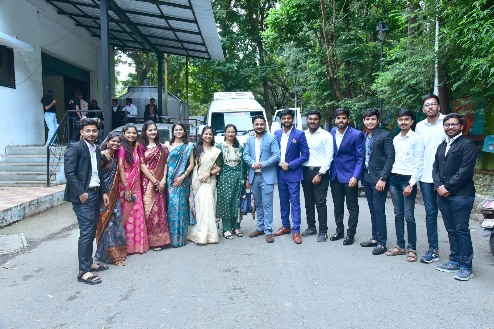 The Sumago team outside the Nashik office
