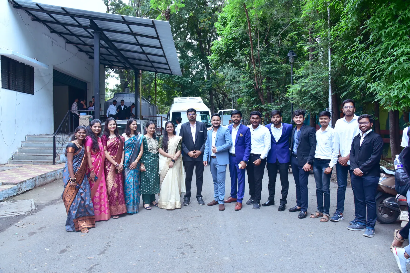 Sumago colleagues outside the office